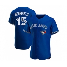 Men's Toronto Blue Jays #15 Whit Merrifield Royal Flex Base Stitched Baseball Jersey