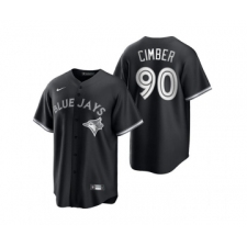 Mens Toronto Blue Jays #90 Adam Cimber Nike Black White Collection Jersey