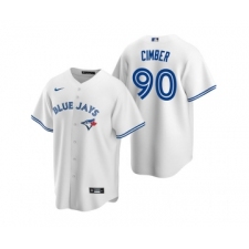Mens Toronto Blue Jays #90 Adam Cimber Nike White Home Cool Base Jersey