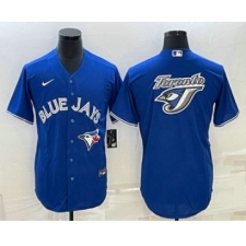 Men's Toronto Blue Jays Big Logo Blue Stitched MLB Cool Base Nike Jersey