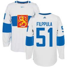 Men's Adidas Team Finland #51 Valtteri Filppula Premier White Home 2016 World Cup of Hockey Jersey