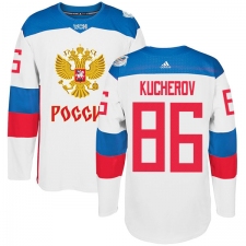 Men's Adidas Team Russia #86 Nikita Kucherov Authentic White Home 2016 World Cup of Hockey Jersey