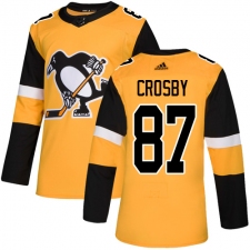 Youth Adidas Pittsburgh Penguins #87 Sidney Crosby Authentic Gold Alternate NHL Jersey