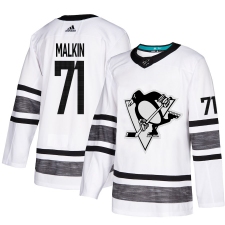 Men's Adidas Pittsburgh Penguins #71 Evgeni Malkin White 2019 All-Star Game Parley Authentic Stitched NHL Jersey