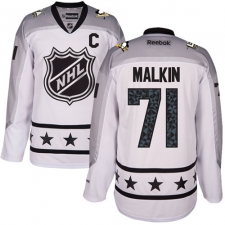 Youth Reebok Pittsburgh Penguins #71 Evgeni Malkin Premier White Metropolitan Division 2017 All-Star NHL Jersey