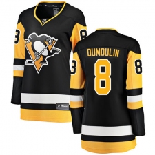 Women's Pittsburgh Penguins #8 Brian Dumoulin Fanatics Branded Black Home Breakaway NHL Jersey