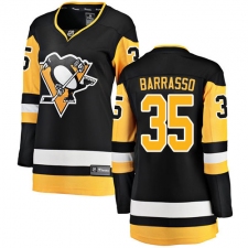 Women's Pittsburgh Penguins #35 Tom Barrasso Fanatics Branded Black Home Breakaway NHL Jersey