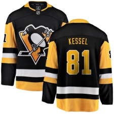 Men's Pittsburgh Penguins #81 Phil Kessel Fanatics Branded Black Home Breakaway NHL Jersey