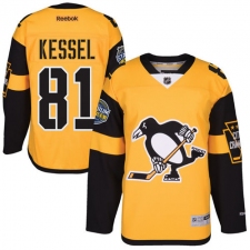 Men's Reebok Pittsburgh Penguins #81 Phil Kessel Premier Gold 2017 Stadium Series NHL Jersey