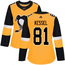 Women's Adidas Pittsburgh Penguins #81 Phil Kessel Authentic Gold Alternate NHL Jersey