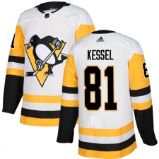Youth Adidas Pittsburgh Penguins #81 Phil Kessel Authentic White Away NHL Jersey