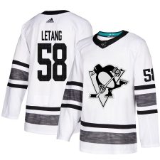 Men's Adidas Pittsburgh Penguins #58 Kris Letang White 2019 All-Star Game Parley Authentic Stitched NHL Jersey