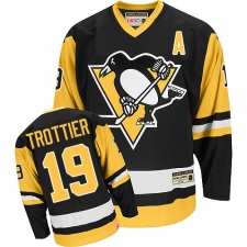 Men's CCM Pittsburgh Penguins #19 Bryan Trottier Premier Black Throwback NHL Jersey