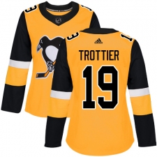 Women's Adidas Pittsburgh Penguins #19 Bryan Trottier Authentic Gold Alternate NHL Jerse