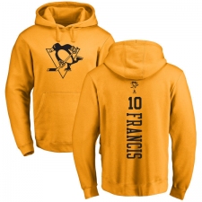 NHL Adidas Pittsburgh Penguins #10 Ron Francis Gold One Color Backer Pullover Hoodie
