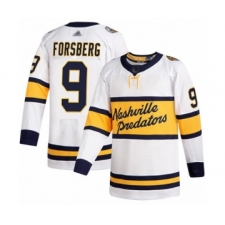 Men's Nashville Predators #9 Filip Forsberg Authentic White 2020 Winter Classic Hockey Jersey