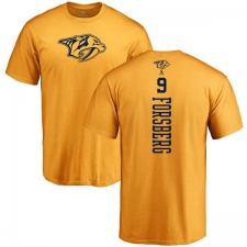 NHL Adidas Nashville Predators #9 Filip Forsberg Gold One Color Backer T-Shirt