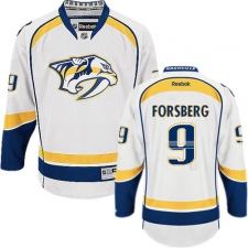 Youth Reebok Nashville Predators #9 Filip Forsberg Authentic White Away NHL Jersey