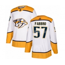 Youth Nashville Predators #57 Dante Fabbro Authentic White Away Hockey Jersey