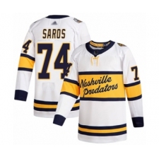Youth Nashville Predators #74 Juuse Saros Authentic White 2020 Winter Classic Hockey Jersey