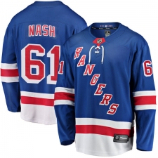 Youth New York Rangers #61 Rick Nash Fanatics Branded Royal Blue Home Breakaway NHL Jersey