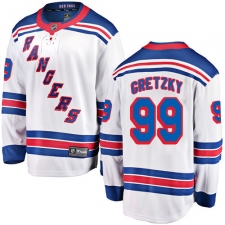Men's New York Rangers #99 Wayne Gretzky Fanatics Branded White Away Breakaway NHL Jersey