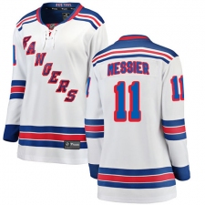 Women's New York Rangers #11 Mark Messier Fanatics Branded White Away Breakaway NHL Jersey