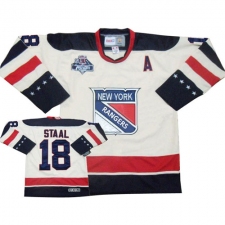 Men's Reebok New York Rangers #18 Marc Staal Authentic White 2012 Winter Classic NHL Jersey