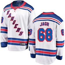 Men's New York Rangers #68 Jaromir Jagr Fanatics Branded White Away Breakaway NHL Jersey