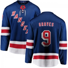 Men's New York Rangers #9 Adam Graves Fanatics Branded Royal Blue Home Breakaway NHL Jersey