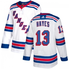 Women's Reebok New York Rangers #13 Kevin Hayes Authentic White Away NHL Jersey