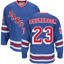 Men's CCM New York Rangers #23 Jeff Beukeboom Premier Royal Blue Heroes of Hockey Alumni Throwback NHL Jersey