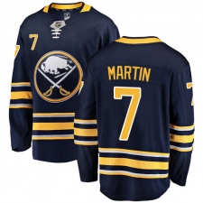 Men's Buffalo Sabres #7 Rick Martin Fanatics Branded Navy Blue Home Breakaway NHL Jersey