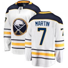 Men's Buffalo Sabres #7 Rick Martin Fanatics Branded White Away Breakaway NHL Jersey