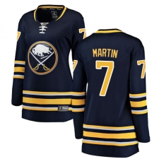 Women's Buffalo Sabres #7 Rick Martin Fanatics Branded Navy Blue Home Breakaway NHL Jersey