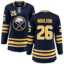 Women's Buffalo Sabres #26 Matt Moulson Fanatics Branded Navy Blue Home Breakaway NHL Jersey