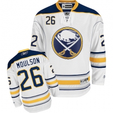 Women's Reebok Buffalo Sabres #26 Matt Moulson Authentic White Away NHL Jersey