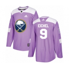 Men's Adidas Buffalo Sabres #9 Jack Eichel Authentic Purple Fights Cancer Practice NHL Jersey