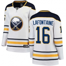 Women's Buffalo Sabres #16 Pat Lafontaine Fanatics Branded White Away Breakaway NHL Jersey