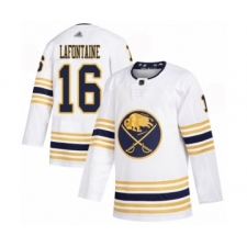 Youth Buffalo Sabres #16 Pat Lafontaine Authentic White 50th Season Hockey Jersey