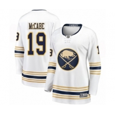 Women's Buffalo Sabres #19 Jake McCabe Fanatics Branded White 50th Season Breakaway Hockey Jersey