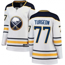 Women's Buffalo Sabres #77 Pierre Turgeon Fanatics Branded White Away Breakaway NHL Jersey
