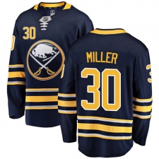 Men's Buffalo Sabres #30 Ryan Miller Fanatics Branded Navy Blue Home Breakaway NHL Jersey