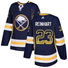 Men's Adidas Buffalo Sabres #23 Sam Reinhart Authentic Navy Blue Drift Fashion NHL Jersey