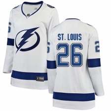 Women's Tampa Bay Lightning #26 Martin St. Louis Fanatics Branded White Away Breakaway NHL Jersey