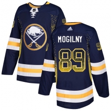 Men's Adidas Buffalo Sabres #89 Alexander Mogilny Authentic Navy Blue Drift Fashion NHL Jersey