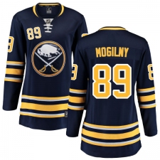 Women's Buffalo Sabres #89 Alexander Mogilny Fanatics Branded Navy Blue Home Breakaway NHL Jersey
