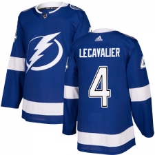 Youth Adidas Tampa Bay Lightning #4 Vincent Lecavalier Authentic Royal Blue Home NHL Jersey