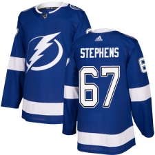 Men's Adidas Tampa Bay Lightning #67 Mitchell Stephens Authentic Royal Blue Home NHL Jersey