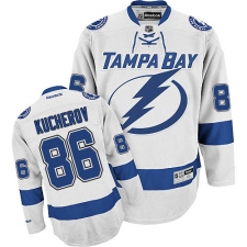 Men's Reebok Tampa Bay Lightning #86 Nikita Kucherov Authentic White Away NHL Jersey